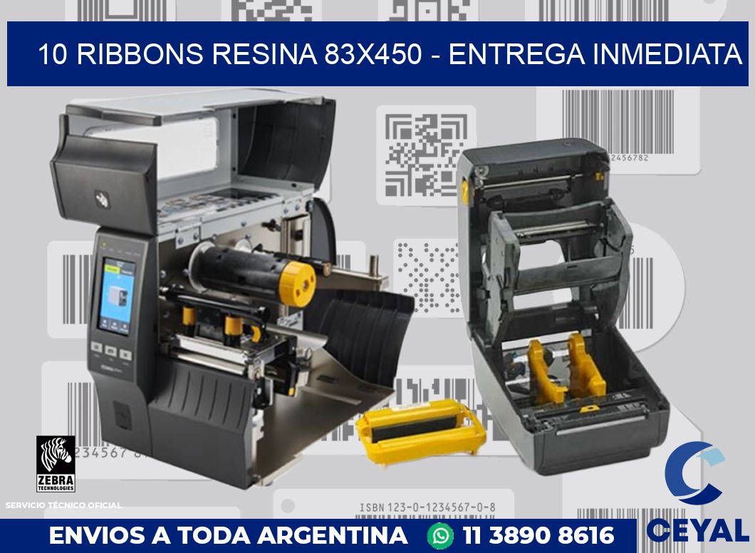10 Ribbons resina 83x450 - Entrega inmediata