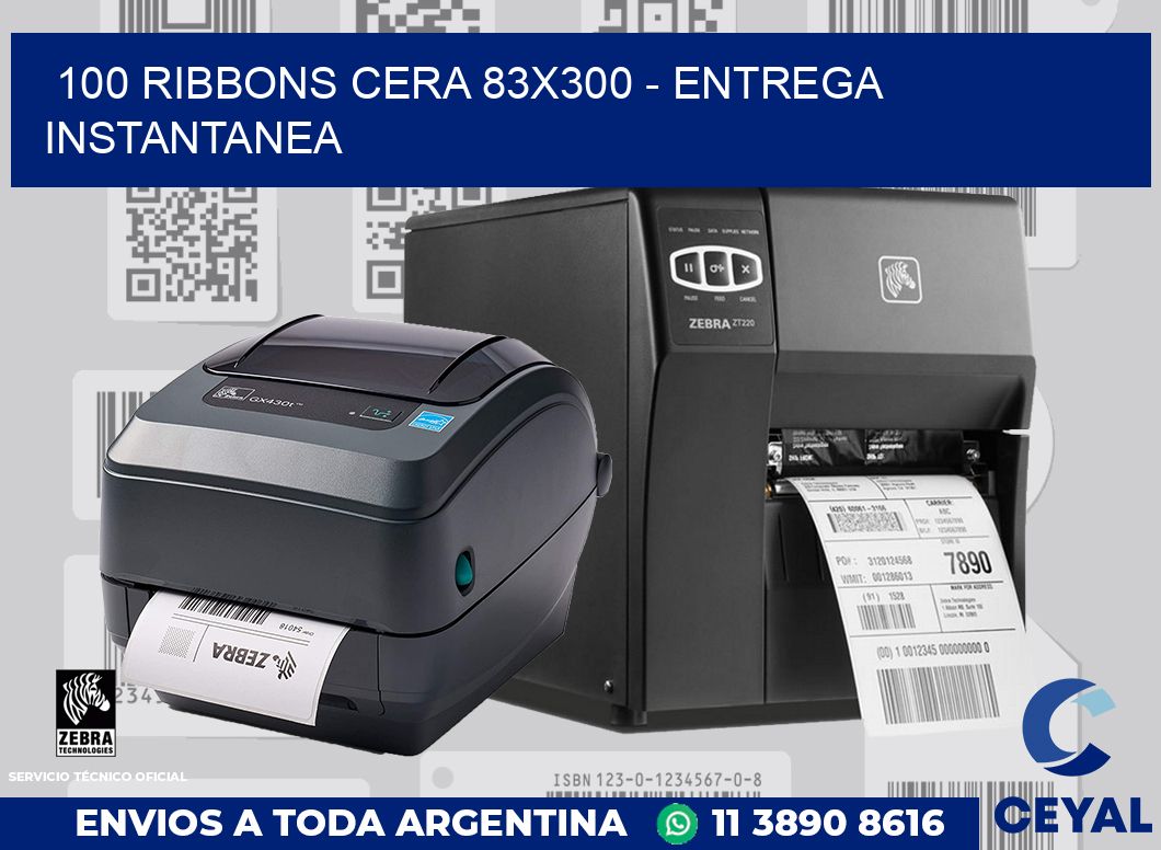 100 Ribbons cera 83x300 - entrega instantanea