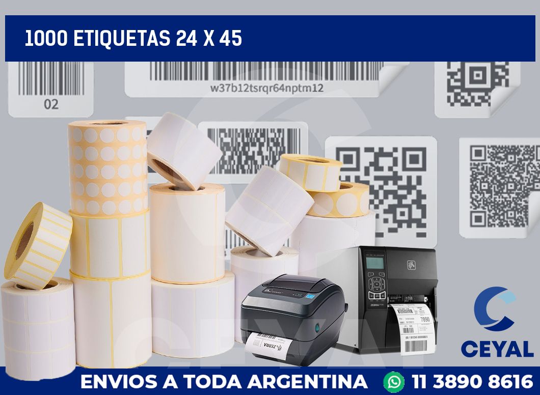 1000 etiquetas 24 x 45