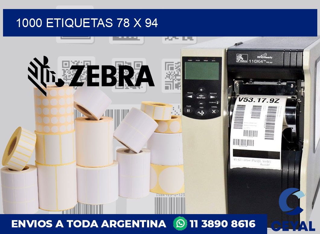 1000 etiquetas 78 x 94