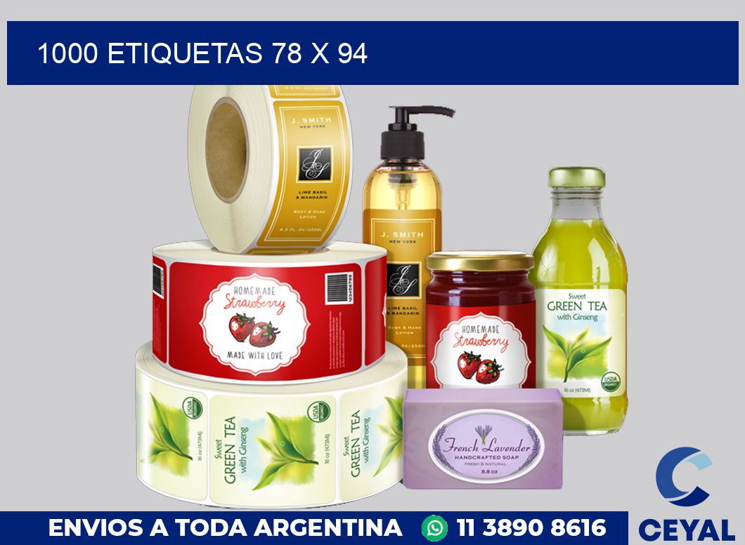 1000 etiquetas 78 x 94