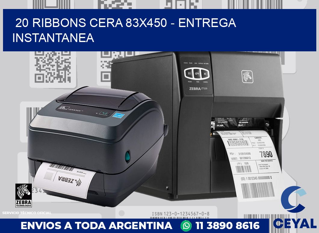 20 Ribbons cera 83x450 - entrega instantanea