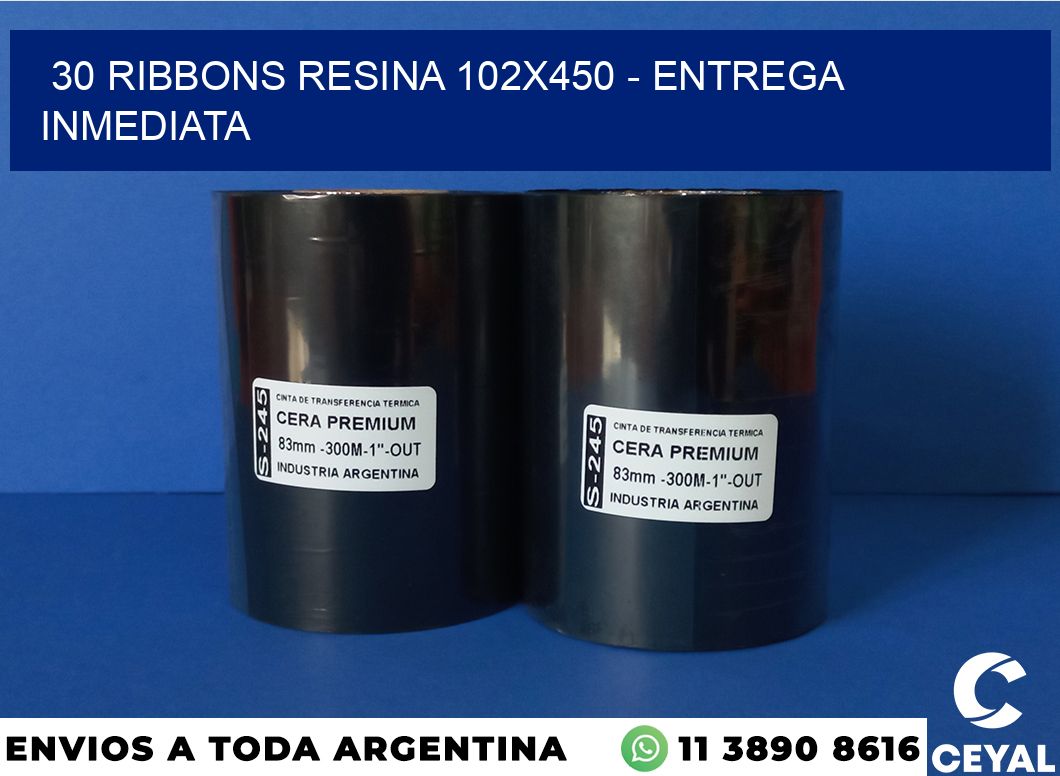 30 Ribbons resina 102×450 – Entrega inmediata