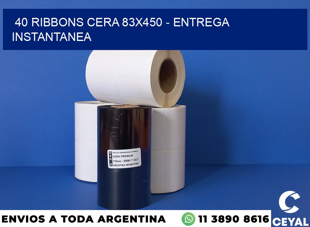 40 Ribbons cera 83×450 – entrega instantanea
