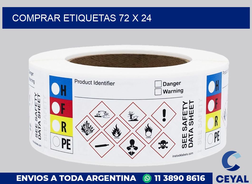 Comprar etiquetas 72 x 24