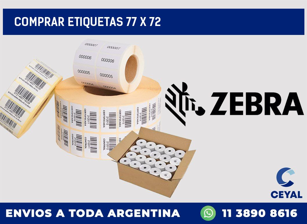 Comprar etiquetas 77 x 72