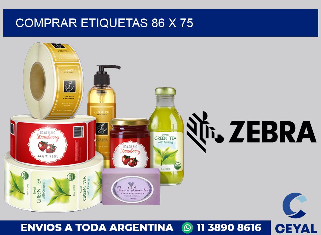 Comprar etiquetas 86 x 75