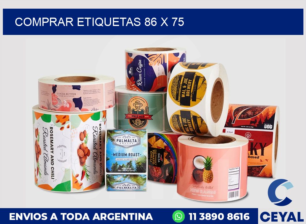 Comprar etiquetas 86 x 75
