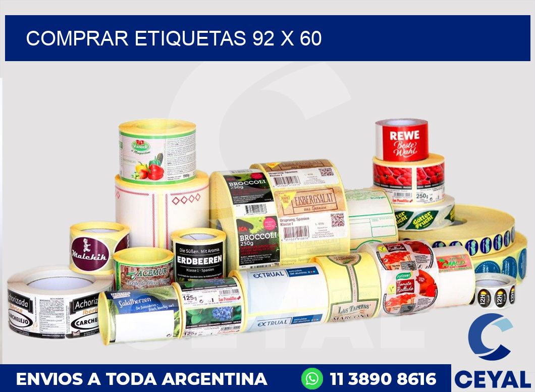 Comprar etiquetas 92 x 60