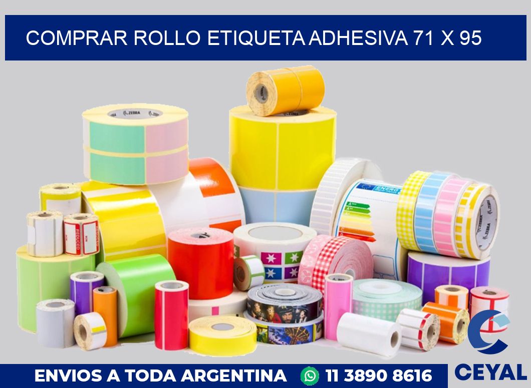 Comprar rollo etiqueta adhesiva 71 x 95