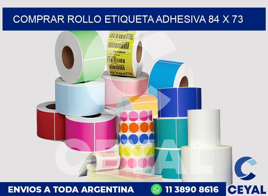 Comprar rollo etiqueta adhesiva 84 x 73