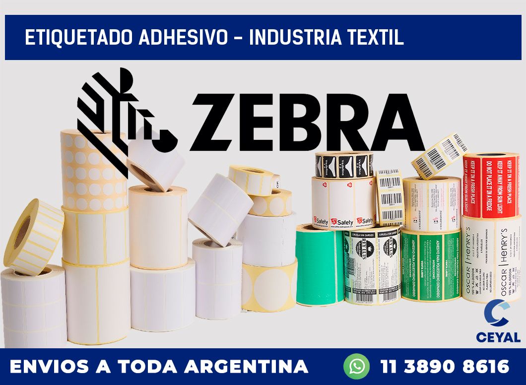 Etiquetado adhesivo – Industria textil