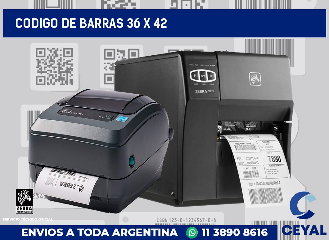 codigo de barras 36 x 42