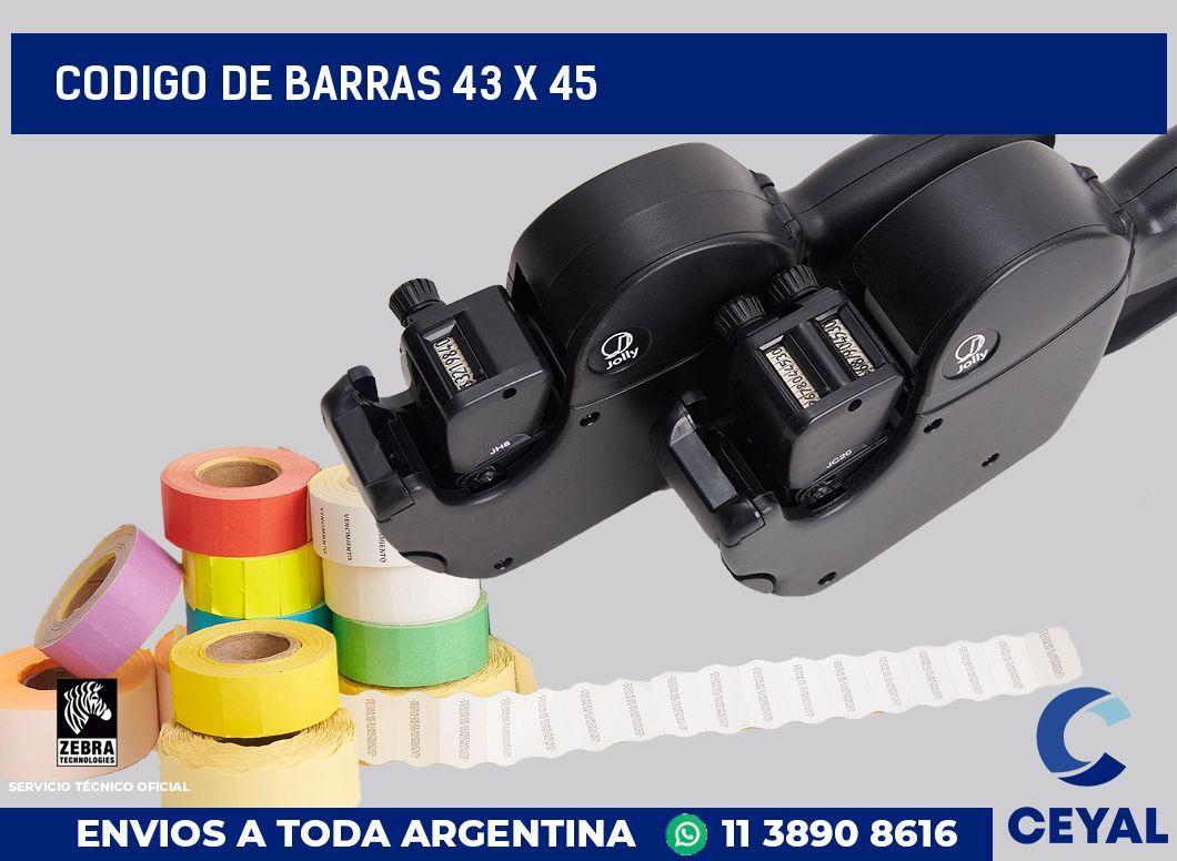 codigo de barras 43 x 45