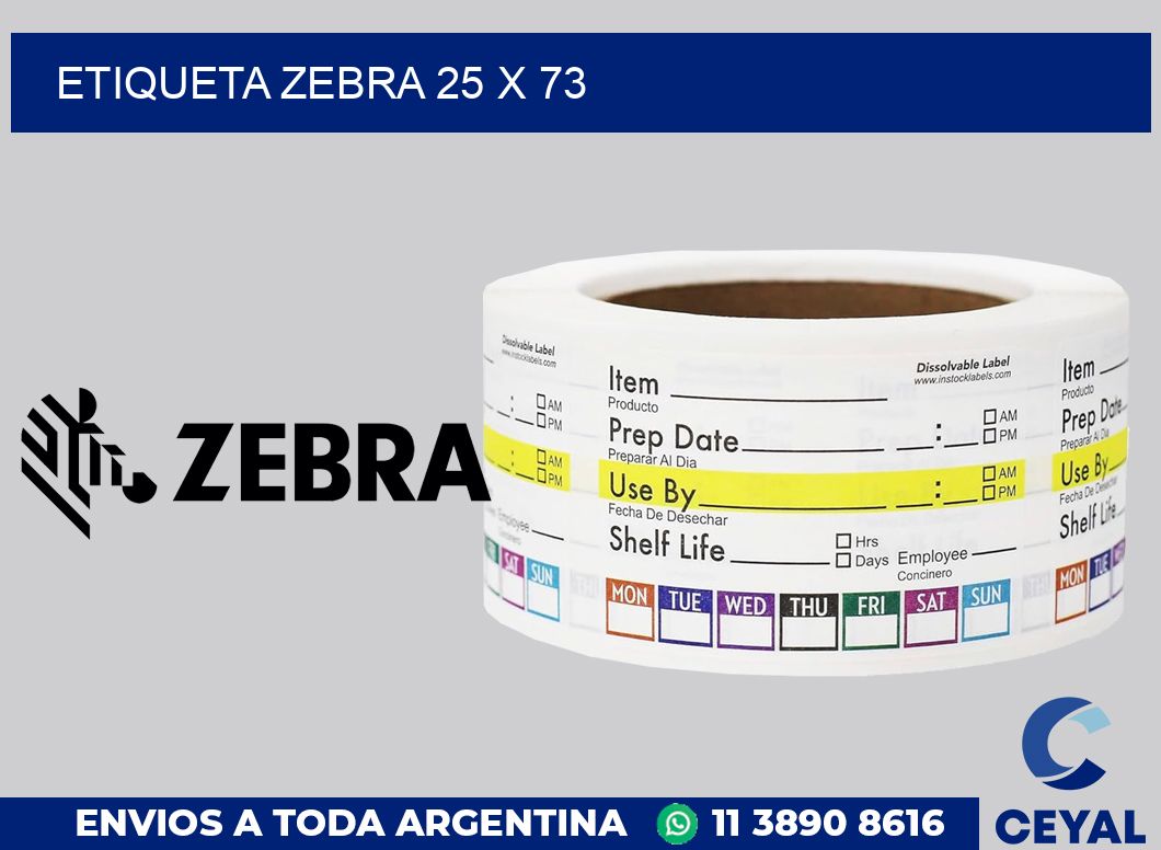 etiqueta zebra 25 x 73