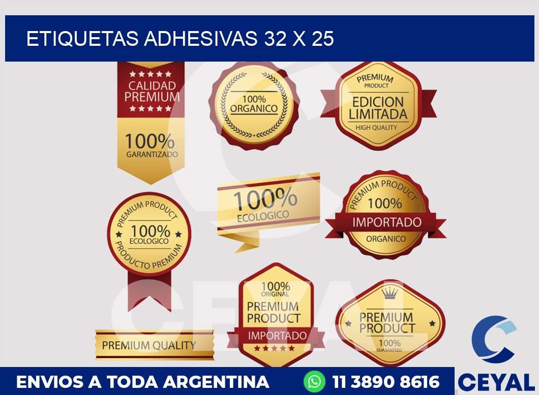 etiquetas adhesivas 32 x 25
