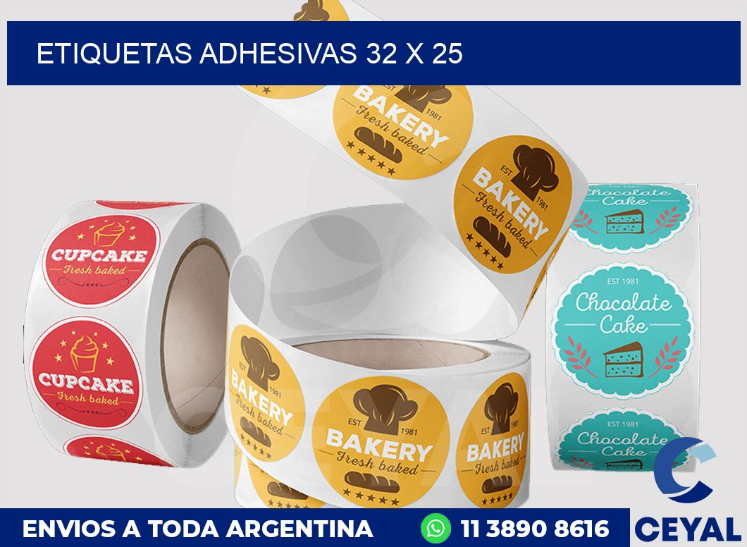 etiquetas adhesivas 32 x 25