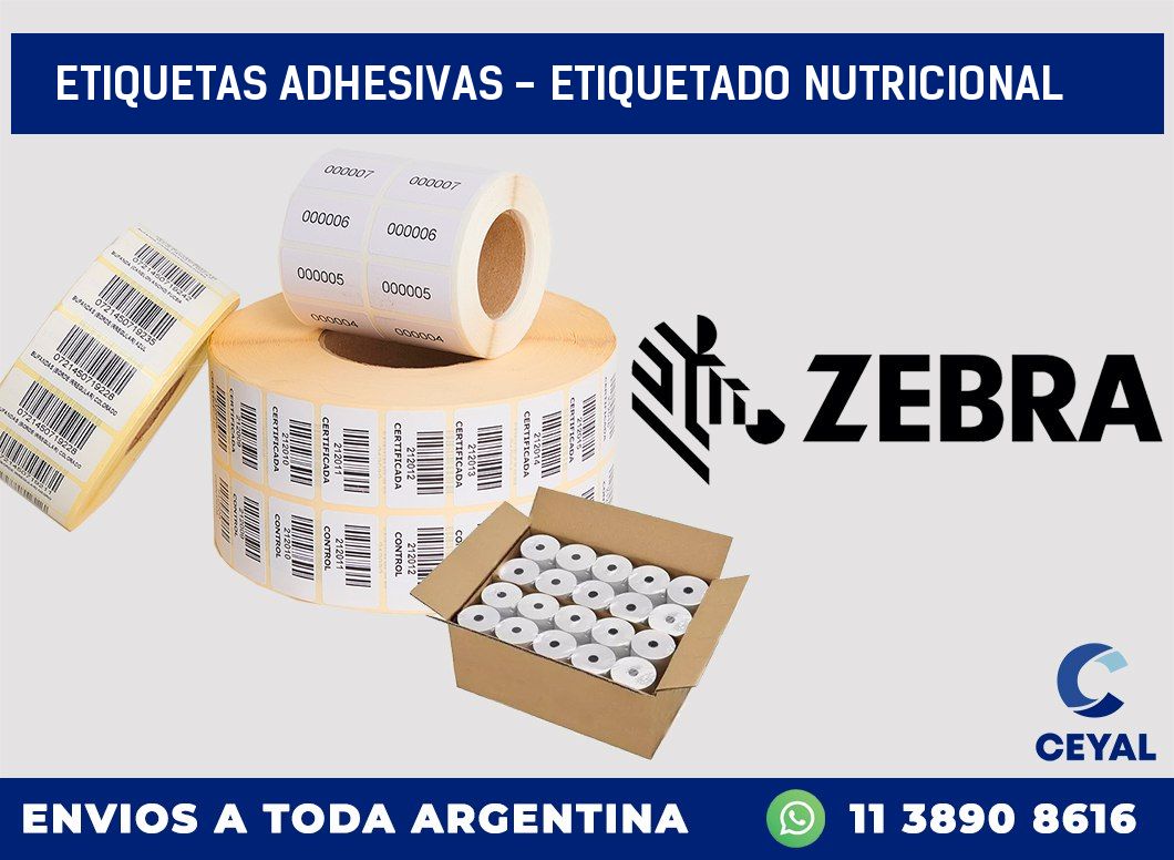 etiquetas adhesivas – Etiquetado Nutricional