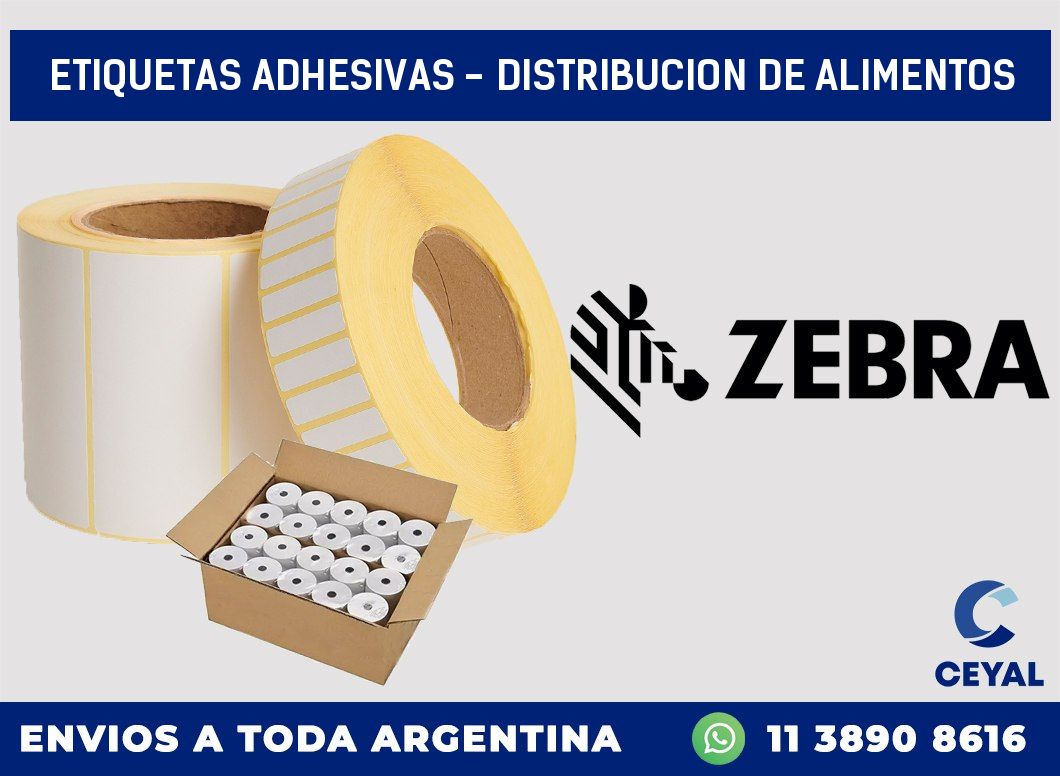 etiquetas adhesivas – distribucion de alimentos