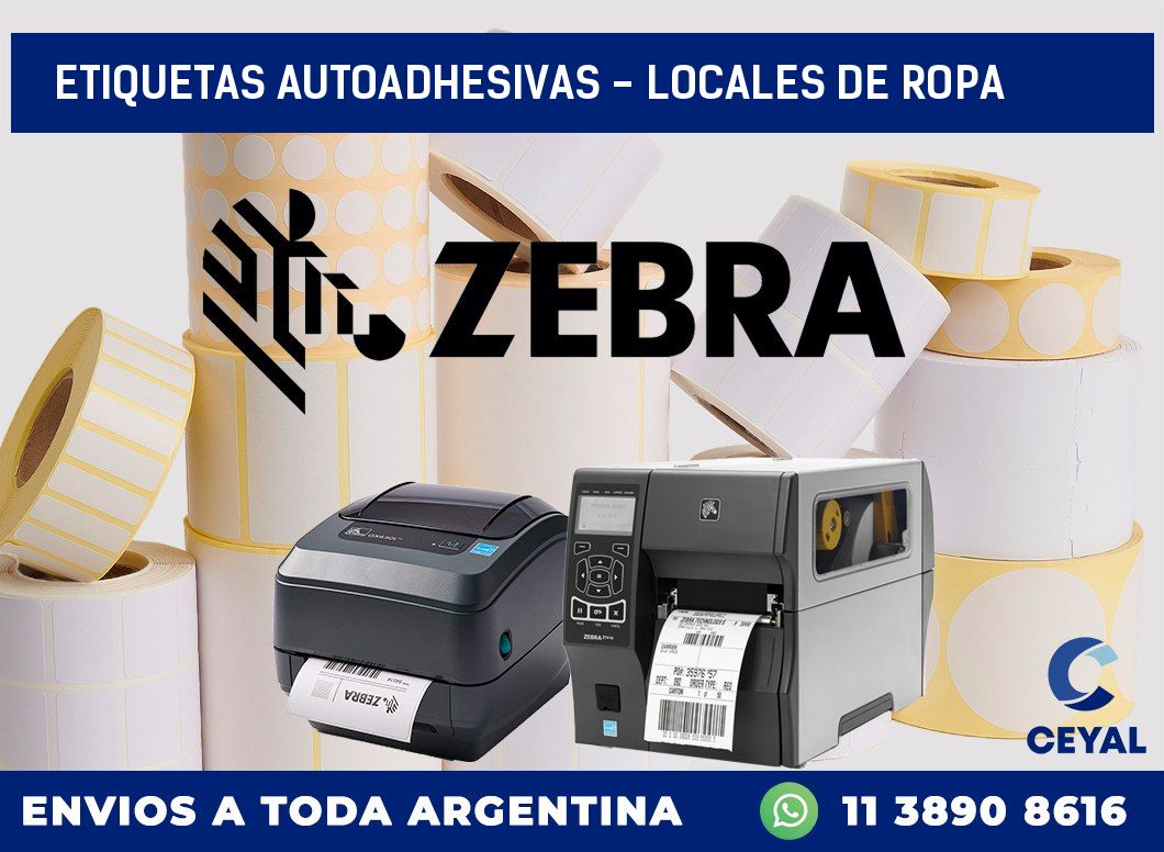 etiquetas autoadhesivas - Locales de ropa