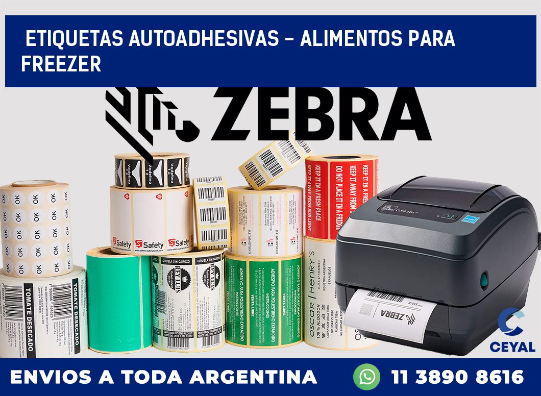etiquetas autoadhesivas – alimentos para freezer