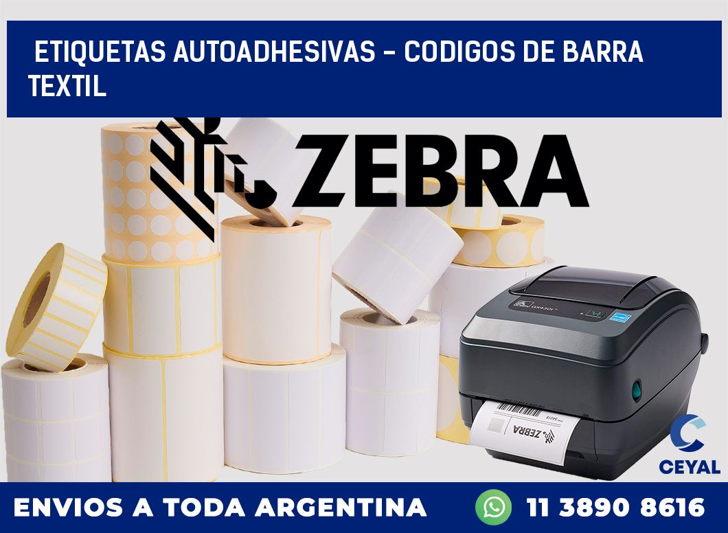 etiquetas autoadhesivas - codigos de barra textil