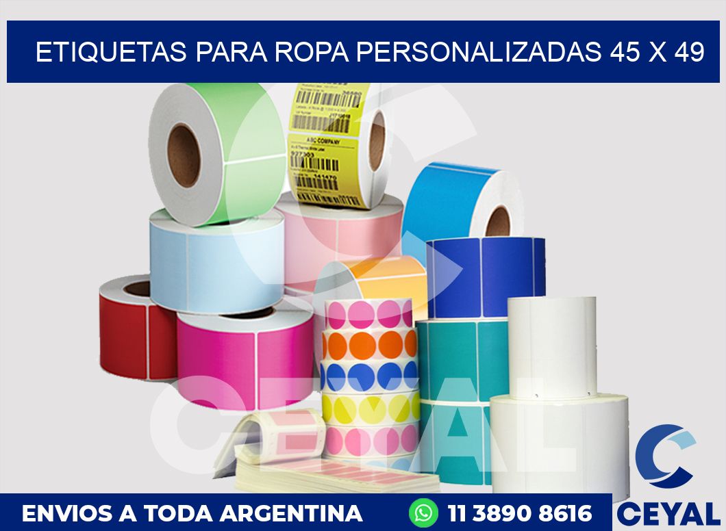etiquetas para ropa personalizadas 45 x 49