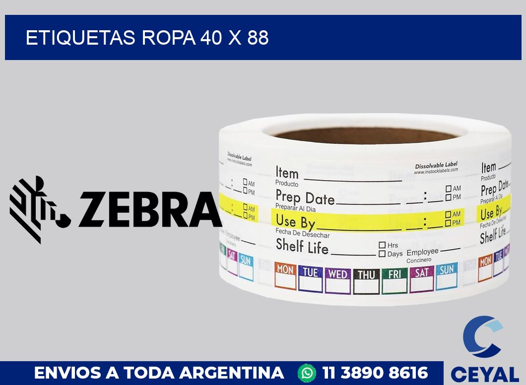 etiquetas ropa 40 x 88