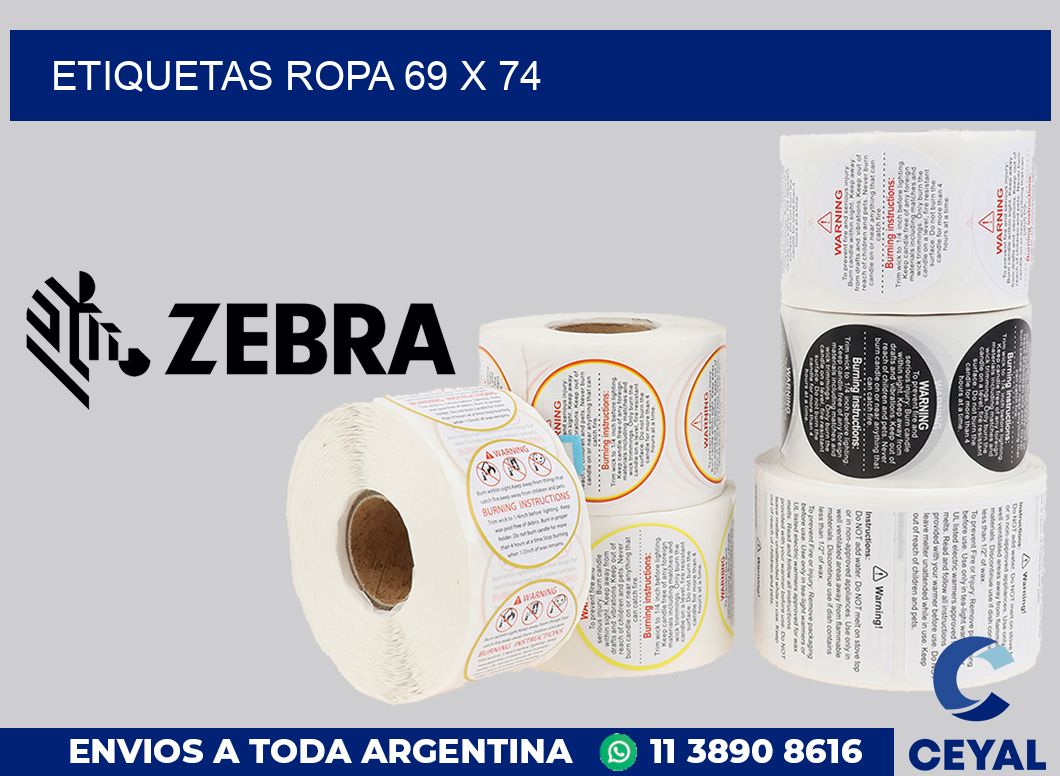 etiquetas ropa 69 x 74