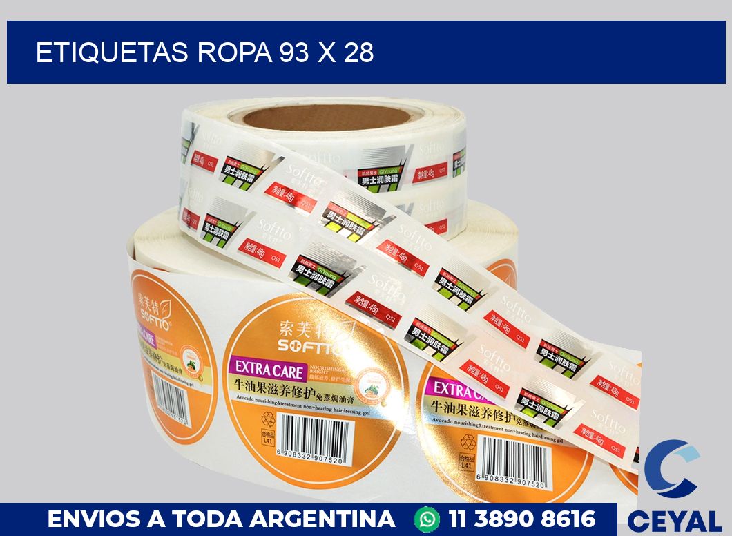 etiquetas ropa 93 x 28
