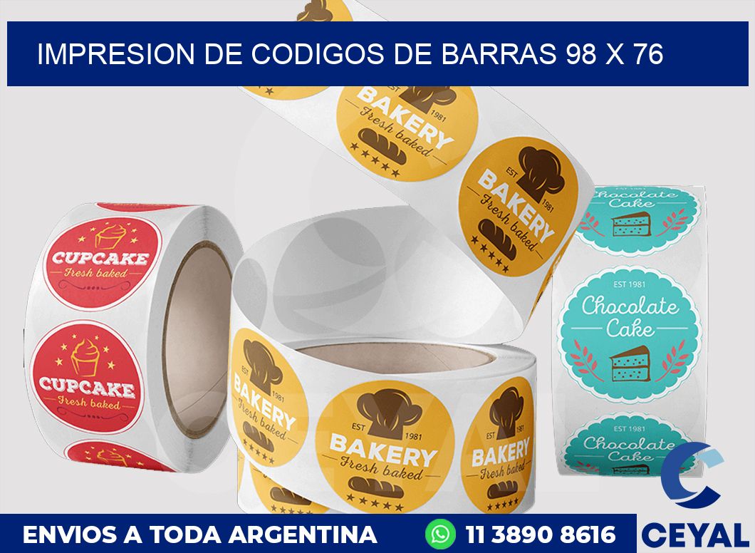 impresion de codigos de barras 98 x 76