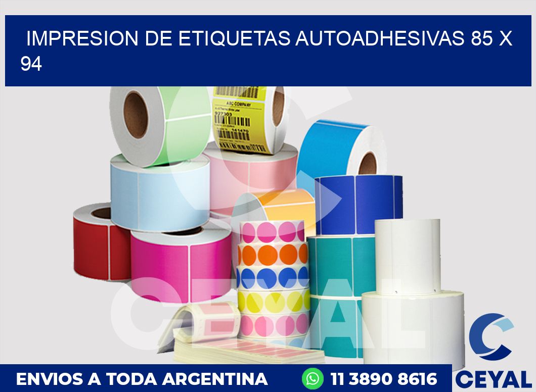 impresion de etiquetas autoadhesivas 85 x 94