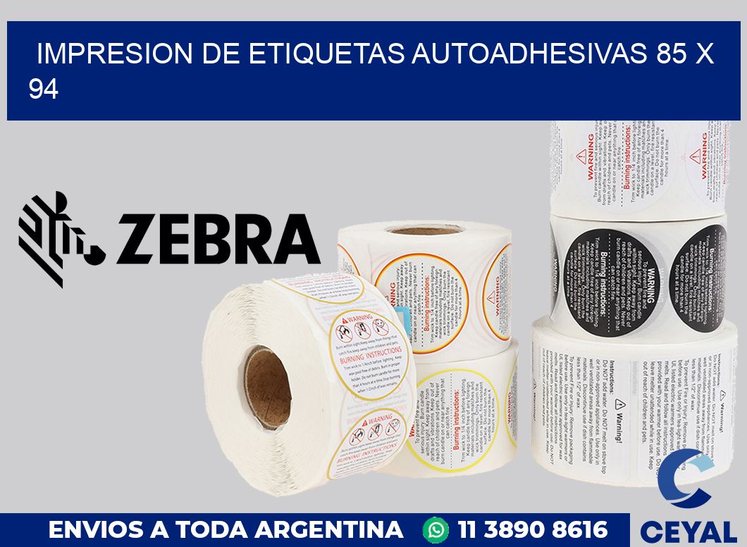 impresion de etiquetas autoadhesivas 85 x 94