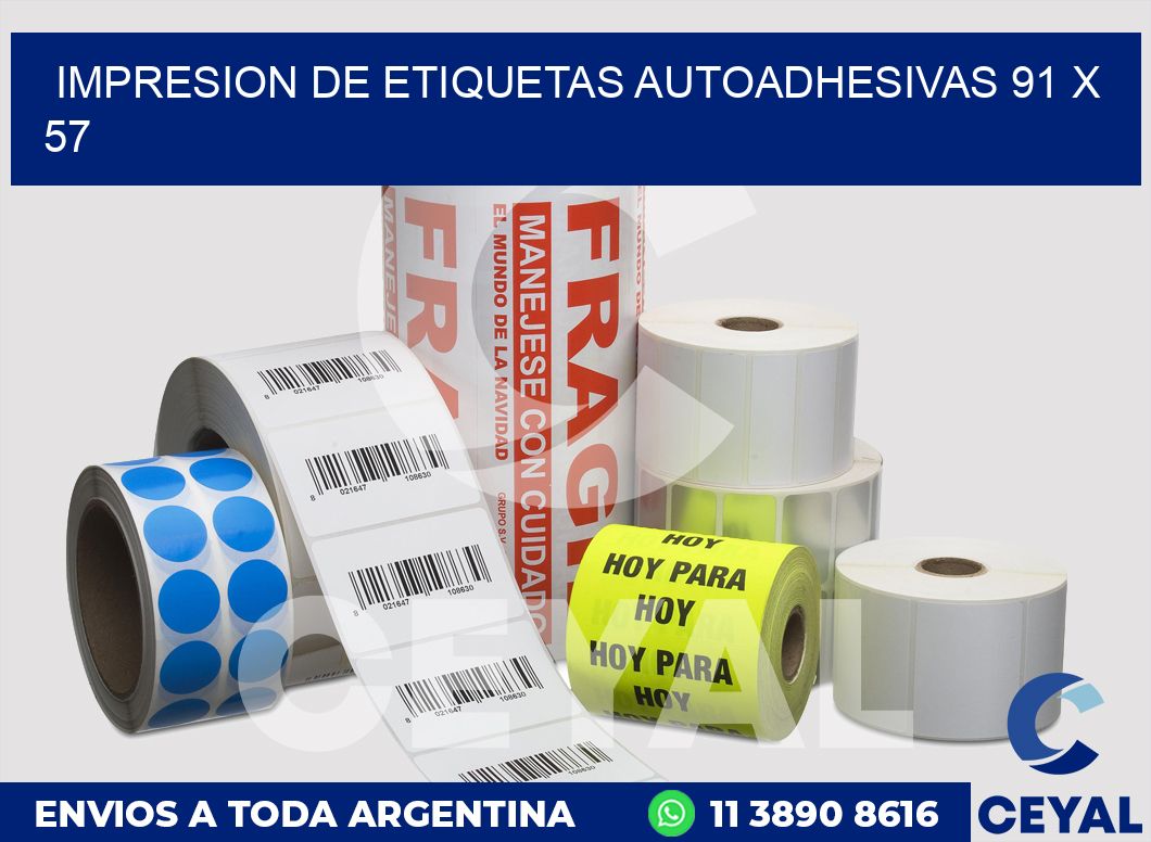 impresion de etiquetas autoadhesivas 91 x 57
