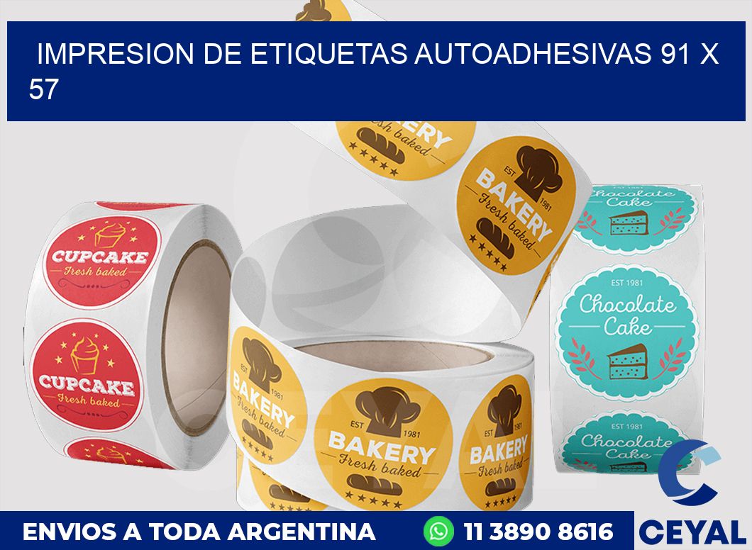 impresion de etiquetas autoadhesivas 91 x 57