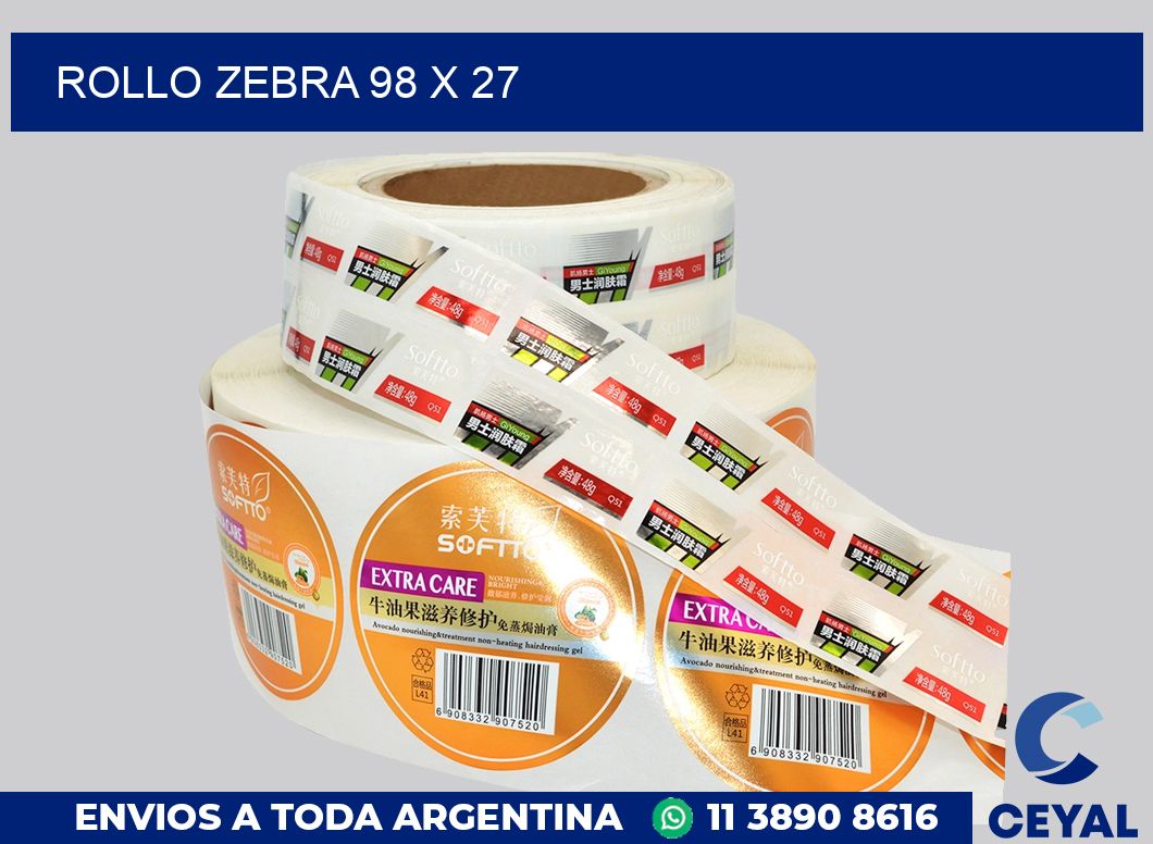 rollo zebra 98 x 27