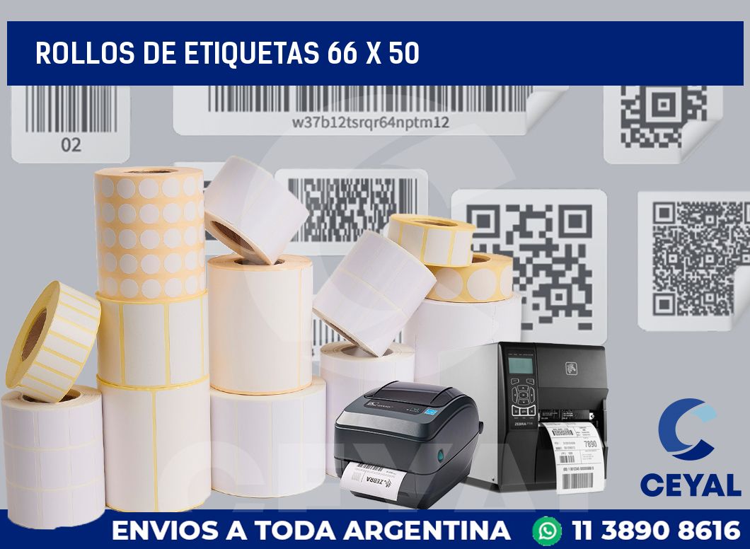 rollos de etiquetas 66 x 50