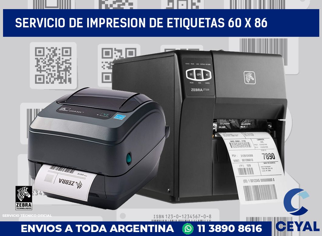 servicio de impresion de etiquetas 60 x 86
