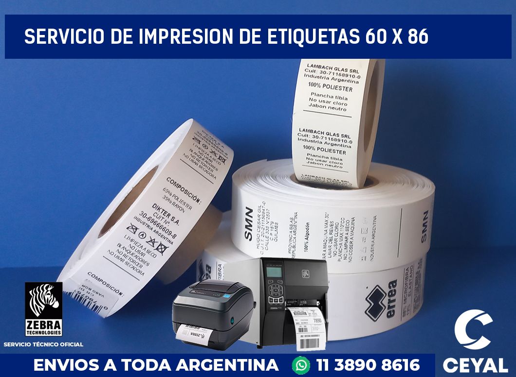 servicio de impresion de etiquetas 60 x 86