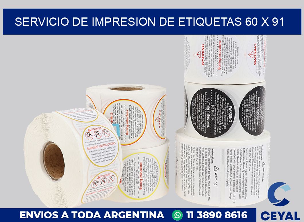 servicio de impresion de etiquetas 60 x 91