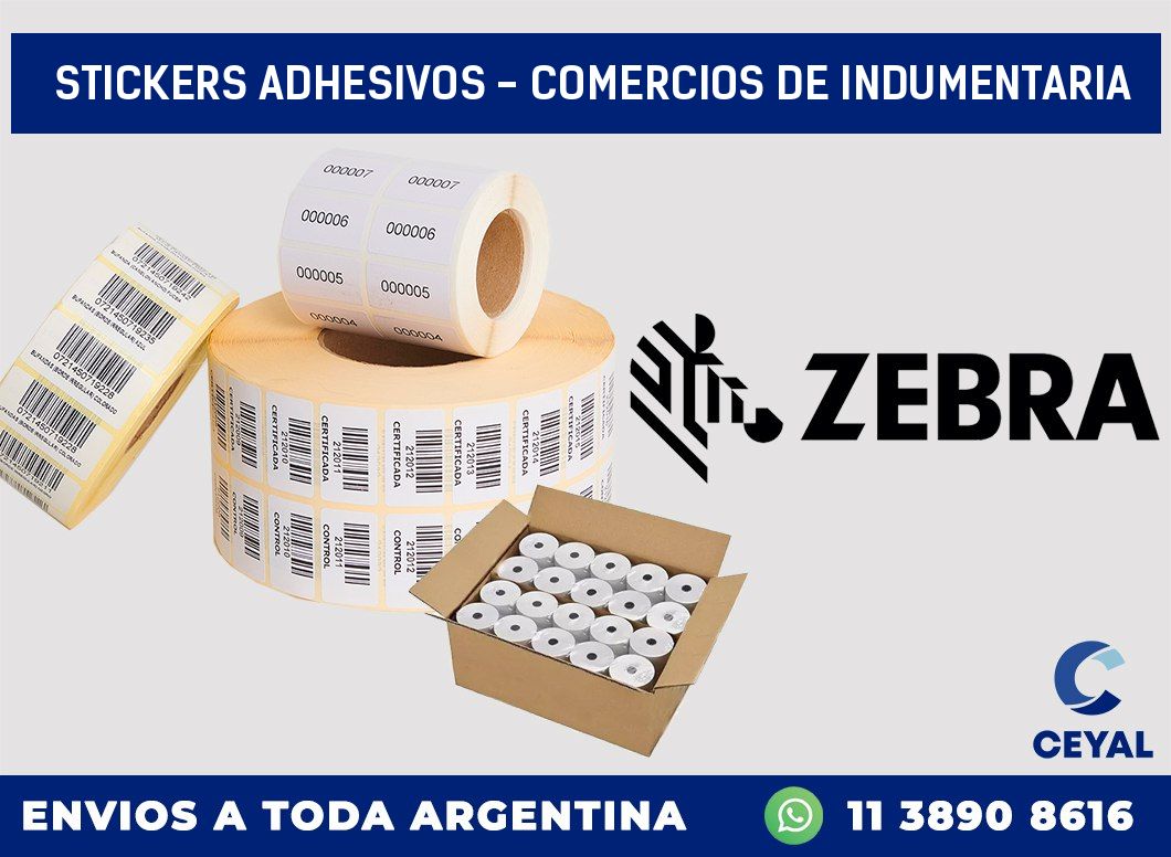 stickers adhesivos - Comercios de indumentaria