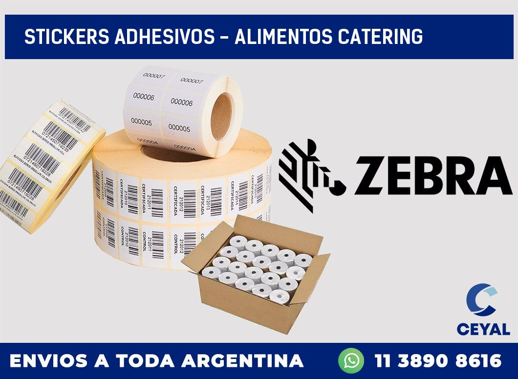 stickers adhesivos - alimentos catering