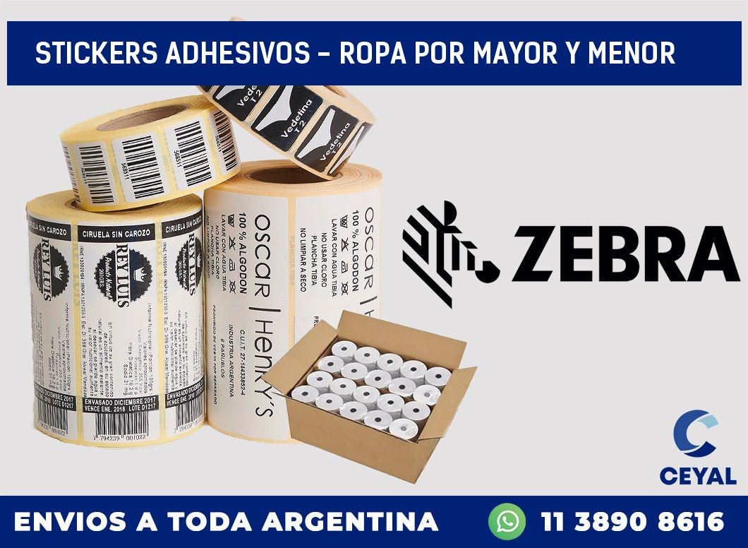 stickers adhesivos - ropa por mayor y menor