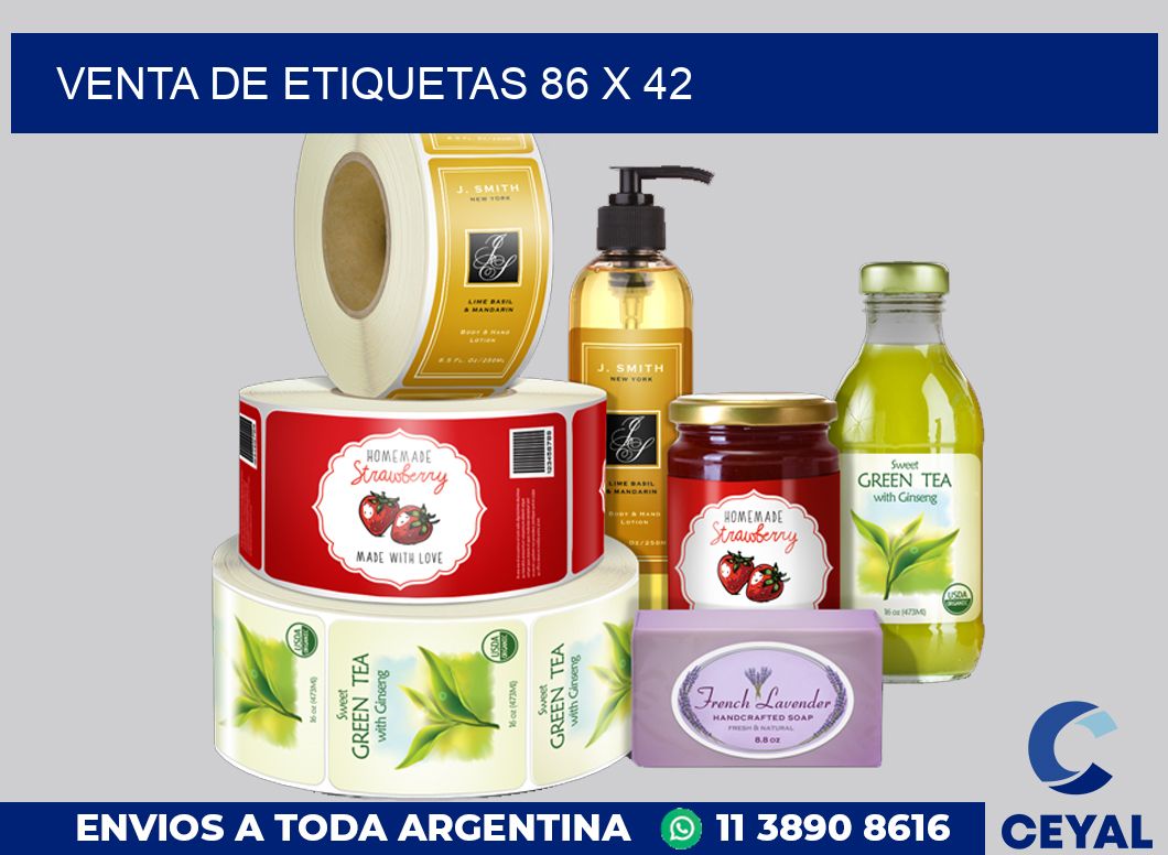 venta de etiquetas 86 x 42