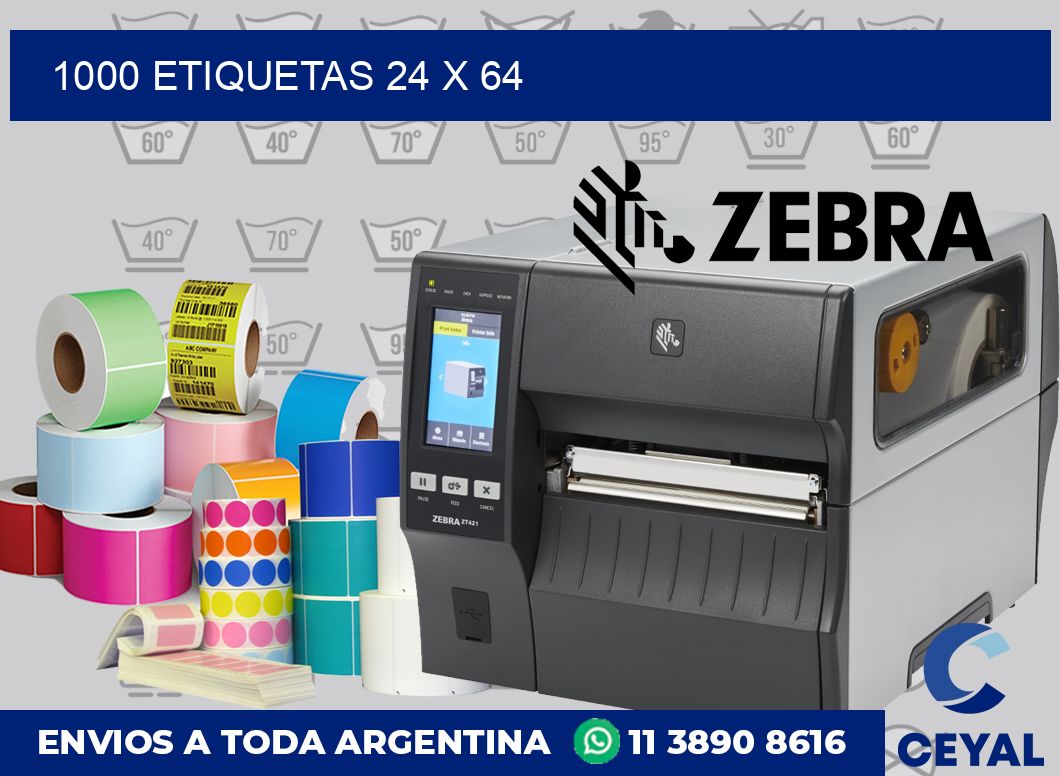 1000 etiquetas 24 x 64