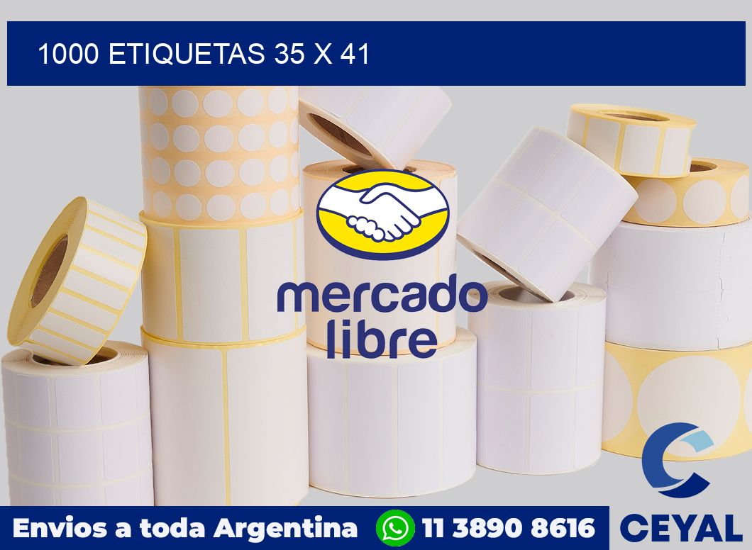 1000 etiquetas 35 x 41