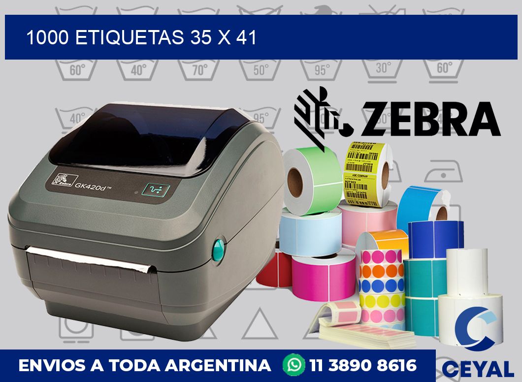 1000 etiquetas 35 x 41