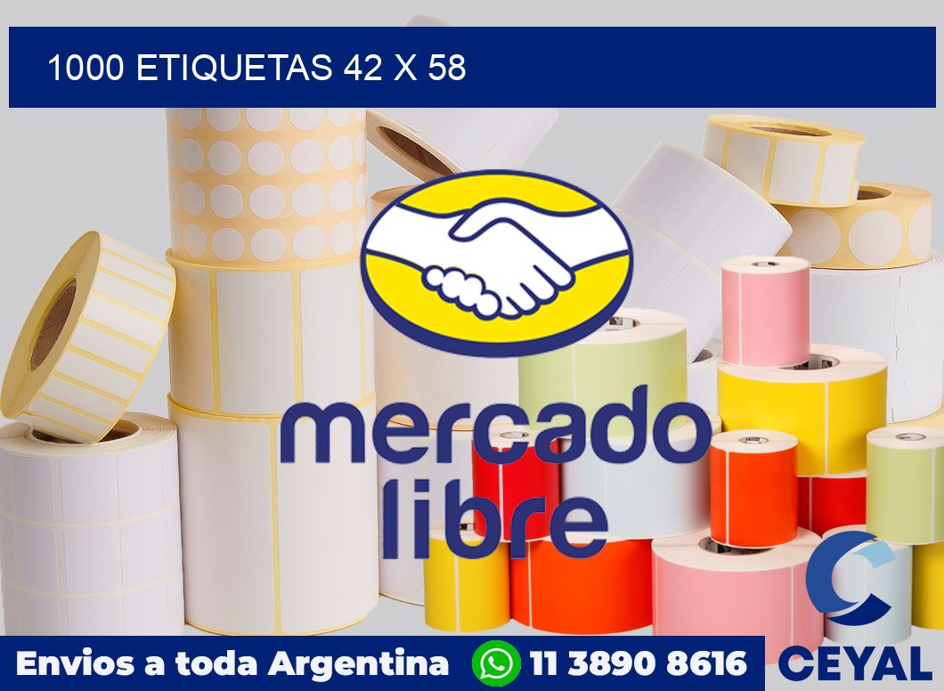 1000 etiquetas 42 x 58