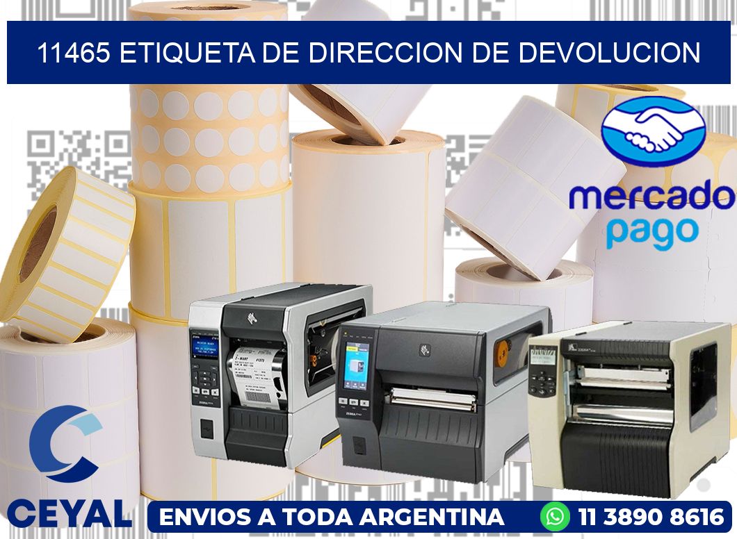 11465 Etiqueta de direccion de devolucion