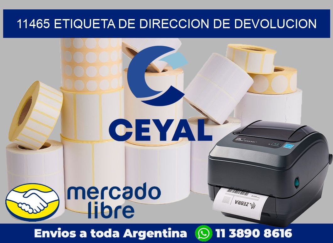 11465 Etiqueta de direccion de devolucion